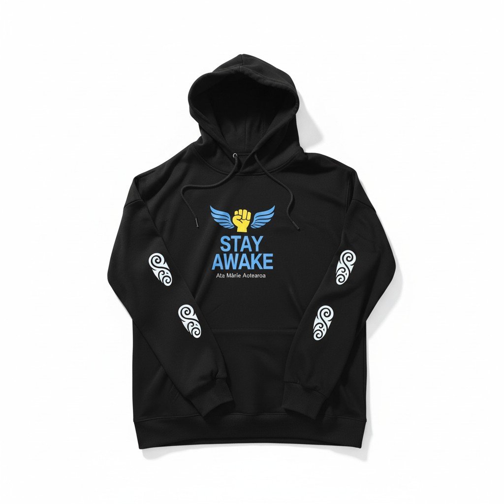 Good Morning Campaign hoodie flat lay